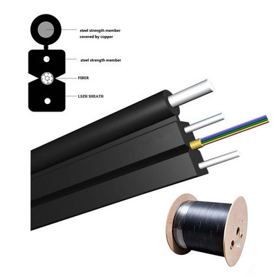Cáp thả FTTH ngoài trời tùy chỉnh G657A1 G657A2 Loại màu đen