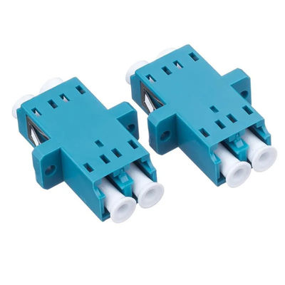 Duplex Single Model Optic Fiber Adapter With FLANGE PC Magenta Color