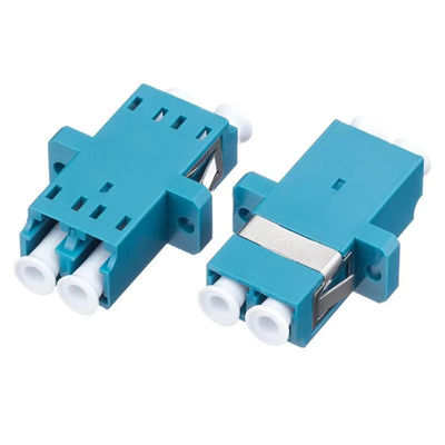 Duplex Single Model Optic Fiber Adapter With FLANGE PC Magenta Color