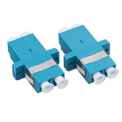 Duplex Single Model Optic Fiber Adapter With FLANGE PC Magenta Color