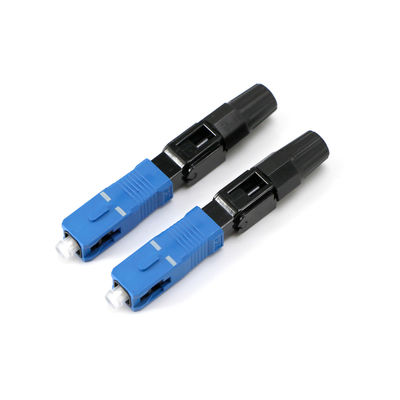 Blue Color SM Fiber Optical Fast Connector For FTTH CATV Telecommunication
