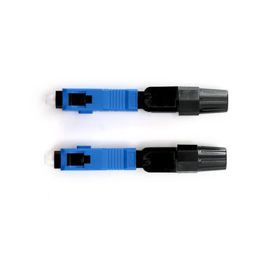 Blue Color SM Fiber Optical Fast Connector For FTTH CATV Telecommunication