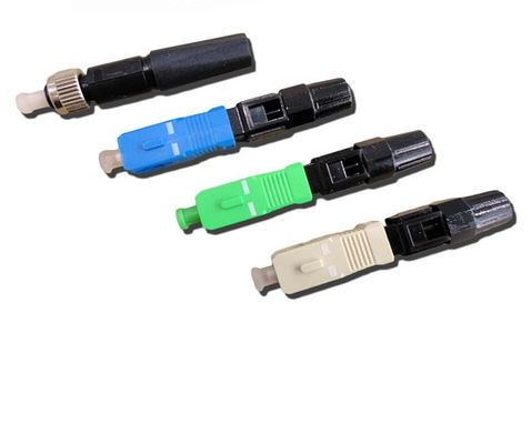 SC APC Quick Fiber Optic Connector Waterproof For FTTH Telecom Equipment
