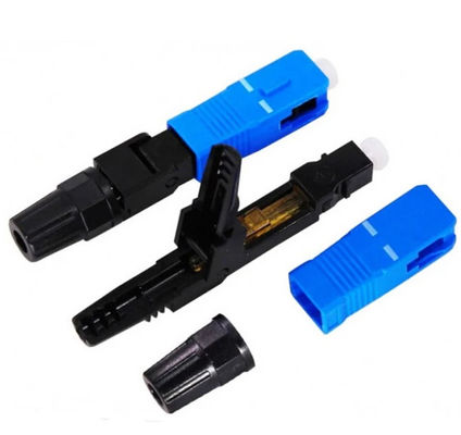 SC UPC Singlemode Fiber Optic Connector Fast For Patch Panels