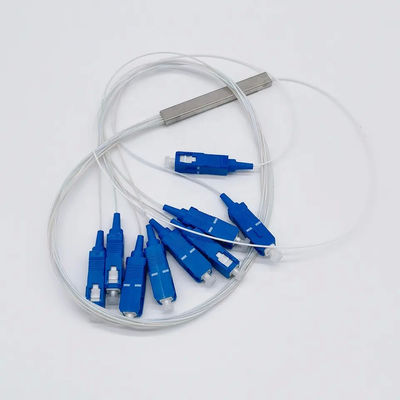 1×4 SC APC Fiber Optic Splitter , Mini Type PLC 4 Way Splitter For Cable TV