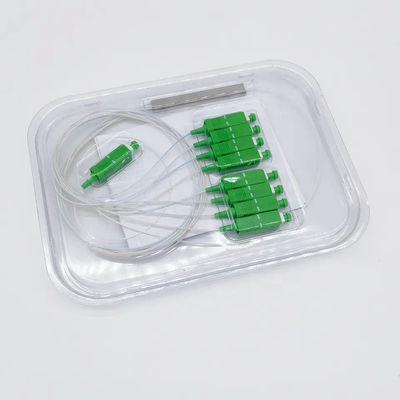 Customized PLC Fiber Optic Splitter 1x8 With SC APC Connector