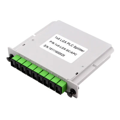 8 Way PLC Fiber Optic Splitter Cassette Type 1x8 With SC APC Connector