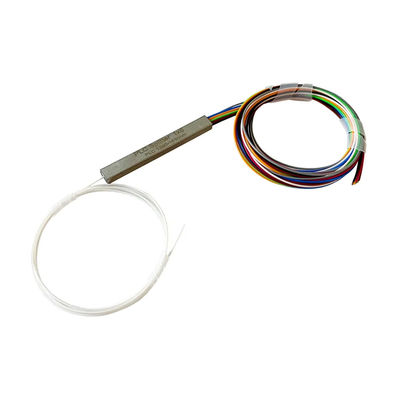 Mini Steel Tube 1x4 Fiber Splitter PLC 0.9mm 1 Meter Without Connector
