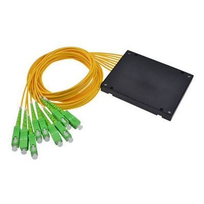 1×8 ABS Box PLC Splitter With Connector 8 Way G657A1 Fiber Type