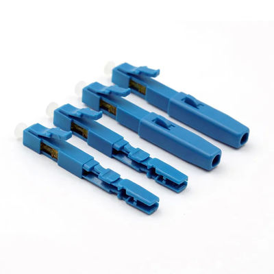 Blue Color Fiber Optic Connector , LC UPC Fast Connector For FTTH CATV CCTV