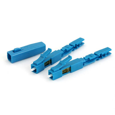 Blue Color Fiber Optic Connector , LC UPC Fast Connector For FTTH CATV CCTV