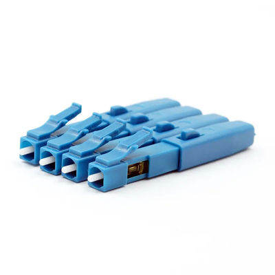 FTTH LC Optic Fiber Quick Connector Multimode With Blue Green Beige Color