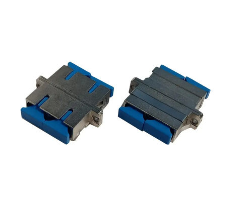 SC UPC SM SX Fiber Optic Adapter With Blue Color Plastic Material