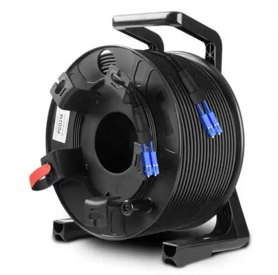 Black Outdoor Cable Rollers 300M 250M 200M 150M 100m LC To LC Fiber Patch Cord Extension Cable Reel
